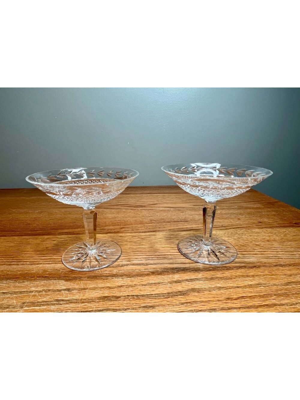 Set of 2 Waterford Crystal Glandore 6" Compote Dishes